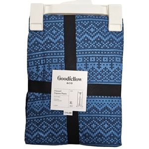 Goodfellow & Co Men's Blue Flannel Pajama Sleep Pants New In Package Size XL